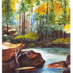 Green Mountain Lake: 4x6 inch print